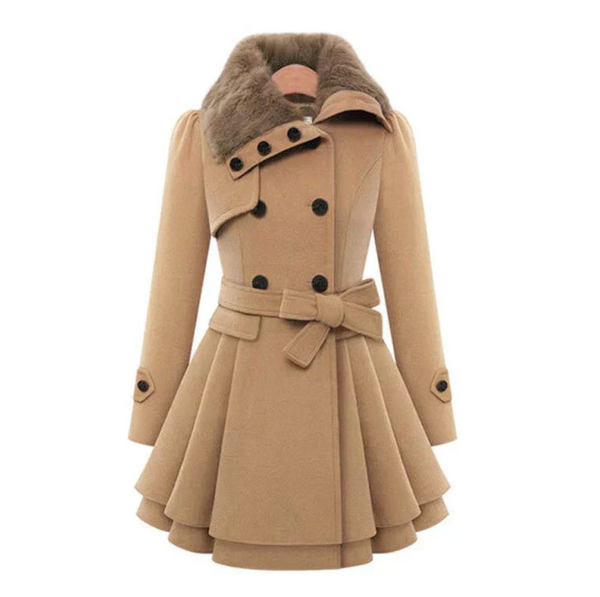 Rosavelle -  Luxe Winter Trenchcoat mit Schlaghose