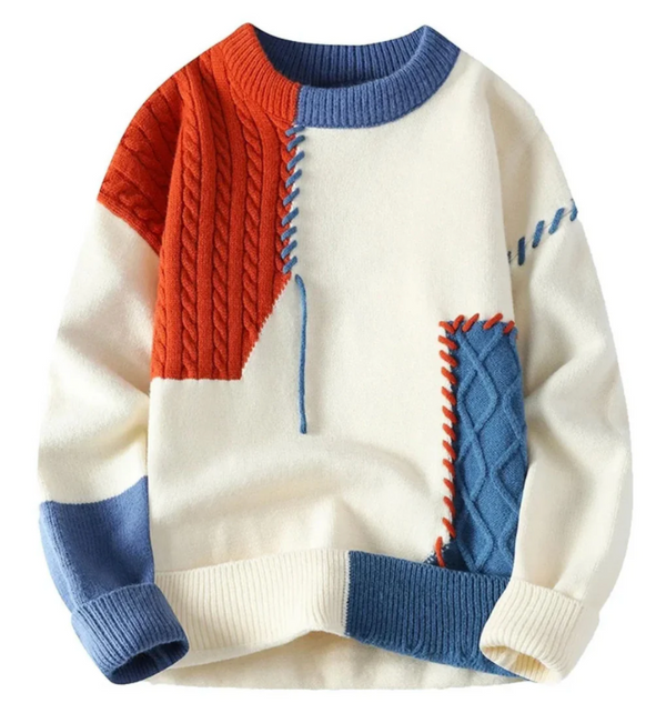 Wovian - Patchwork Strickpullover