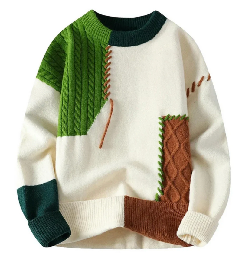 Wovian - Patchwork Strickpullover