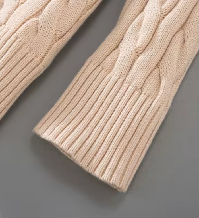 Lomari - Luxe Cable Knit Half-Zip Sweater