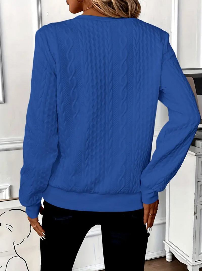 Femmora | CozyKnits Pullover mit Kabelreißverschluss