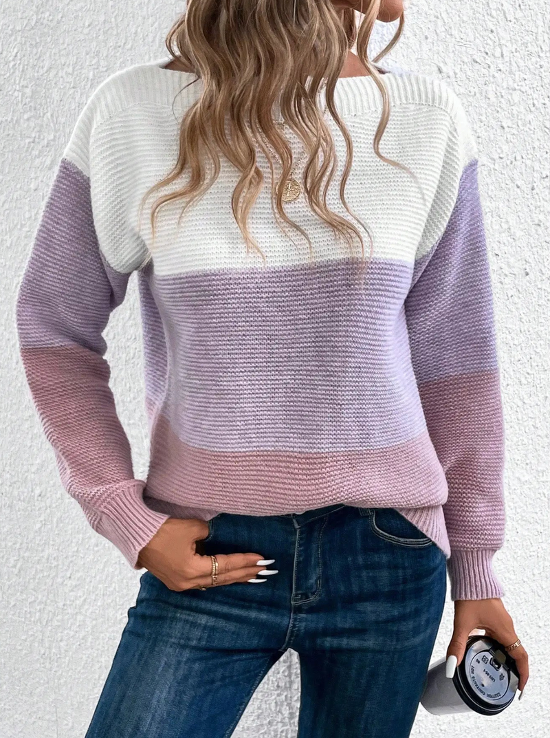 Amelora | kuschelige Streifenstrickpullover