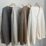 Lunera - Übergroße flauschige Strickjacke aus Mohair