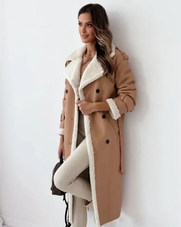 Ferovia - Luxe Dames Teddy Trenchcoat