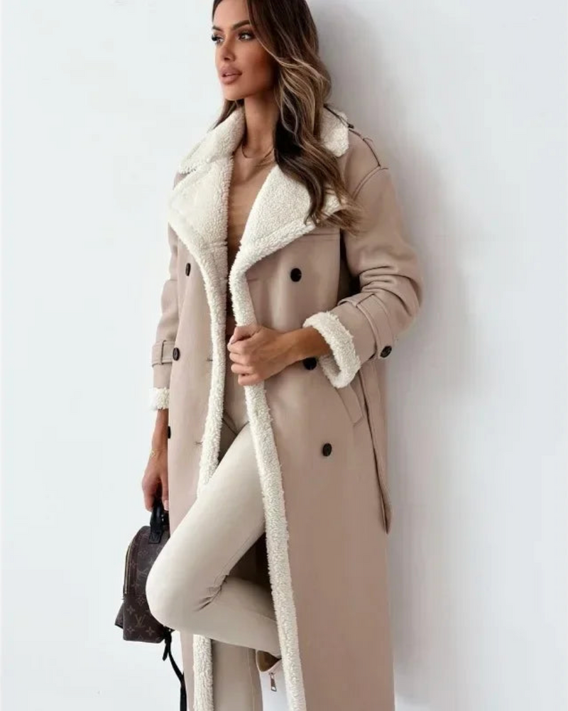 Ferovia - Luxe Dames Teddy Trenchcoat