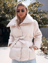 Celesti - Warme Winter Pufferjacke mit Gürtel