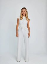 Amira | Eleganter weißer maßgeschneiderter Jumpsuit